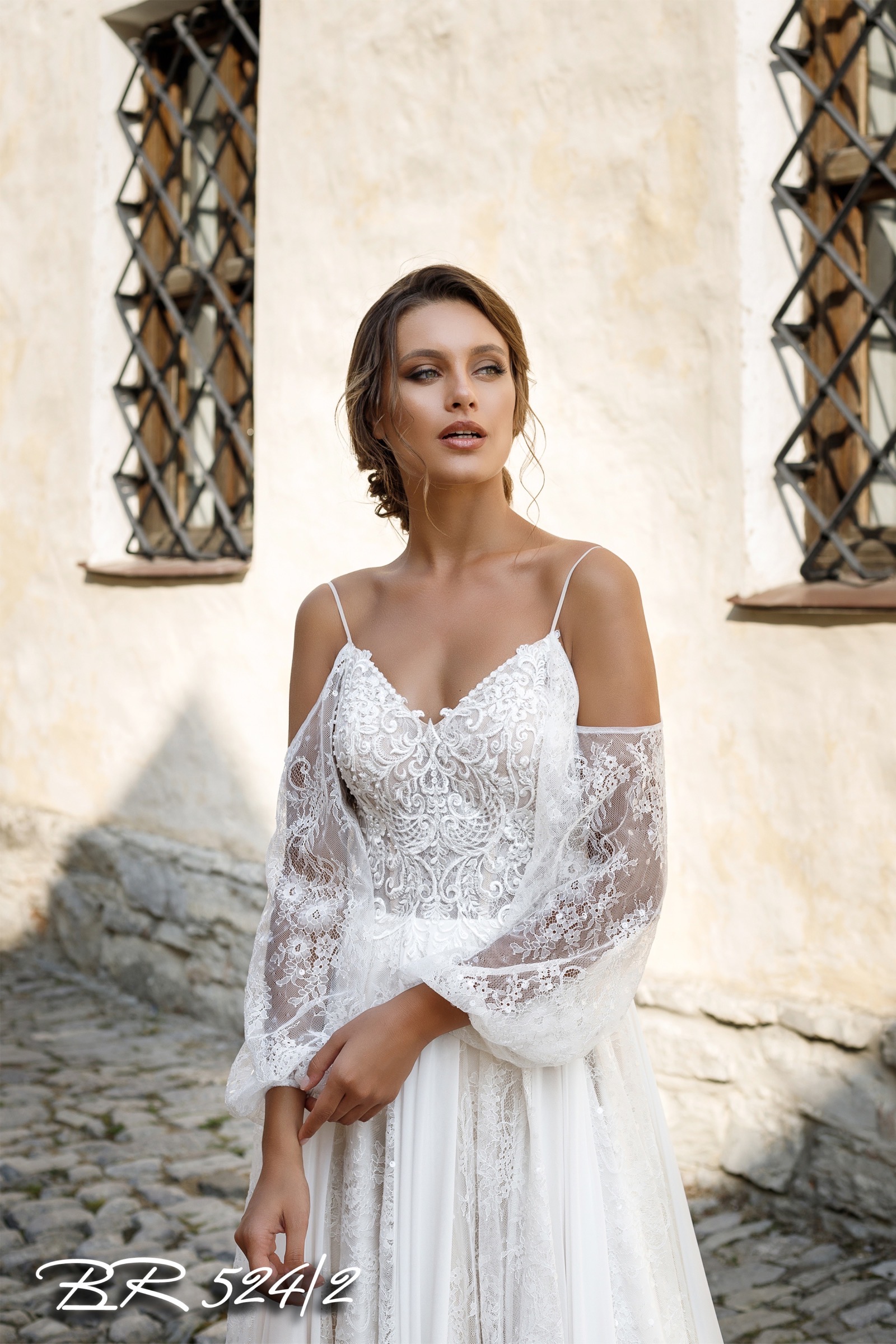 2020 wedding dress A-line v neckline butterfly dropped long sleeves spaghetti straps shimmer sequins embroidery lace