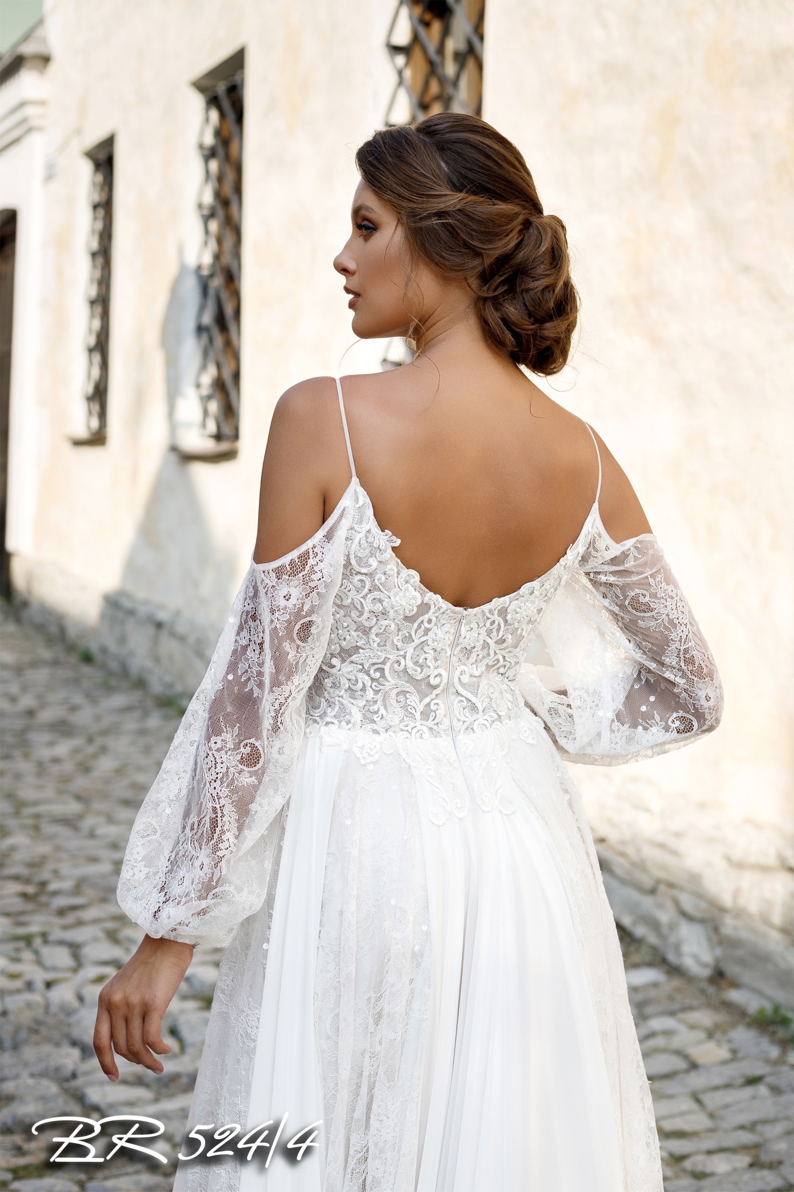 2020 wedding dress A-line v neckline butterfly dropped long sleeves spaghetti straps shimmer sequins embroidery lace